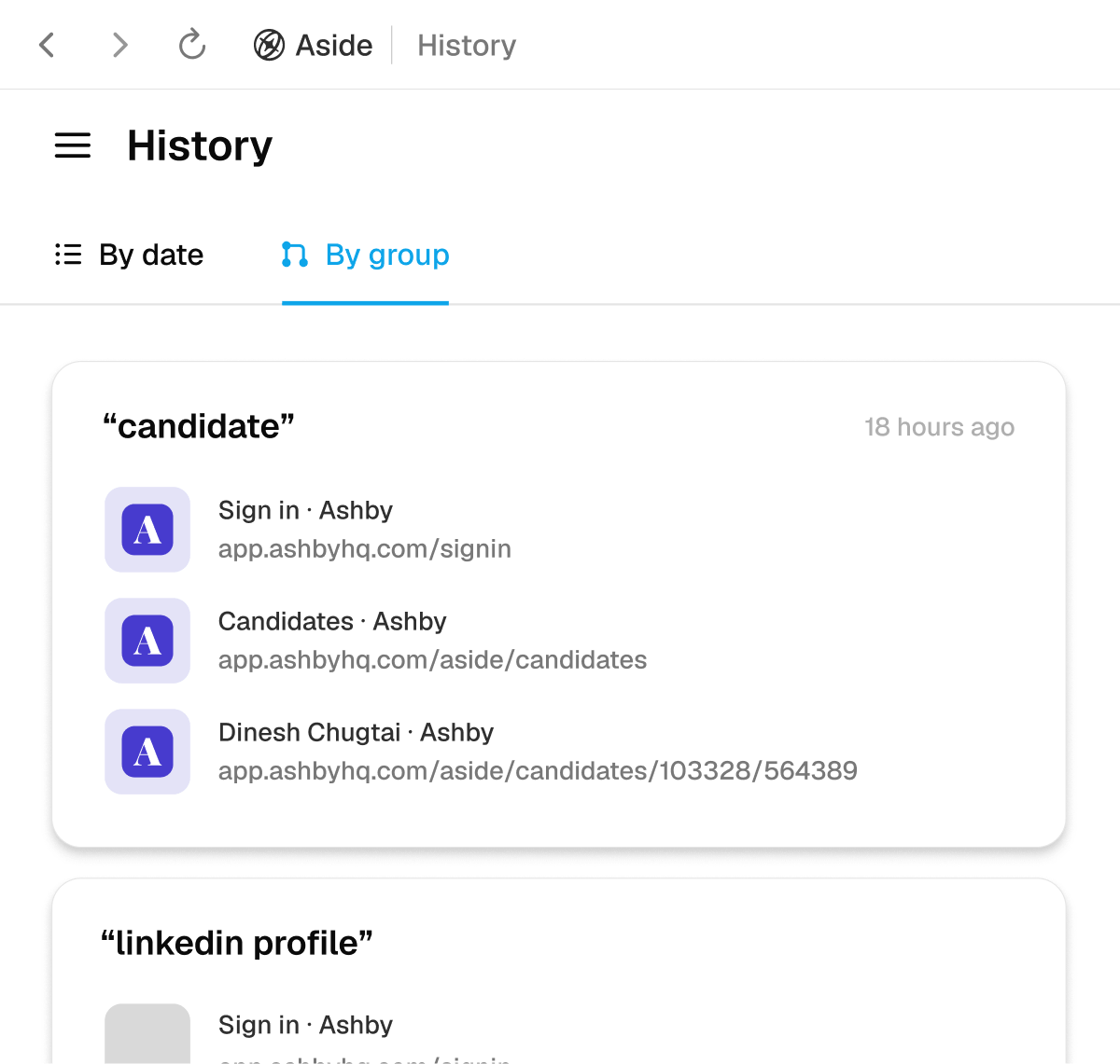 Candidate notes preview
